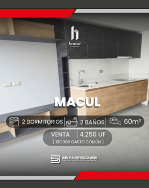 Departamento en Macul - VENTA DE HERMOSO DEPARTAMENTO COMUNA MACUL-2 Departamento en Macul - VENTA DE HERMOSO DEPARTAMENTO COMUNA MACUL-2