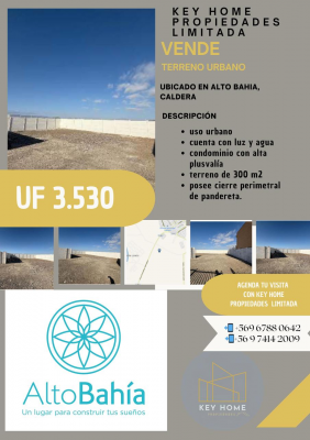 Terreno en Caldera - GRAN OPORTUNIDAD SITIO URBANO EN ALTO BAHIA-1 Terreno en Caldera - GRAN OPORTUNIDAD SITIO URBANO EN ALTO BAHIA-1
