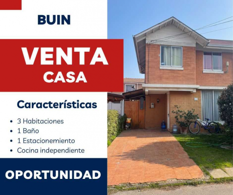 Casa en Buin - OPORTUNIDAD VENTA DE CASA EN BUIN CONDOMINIO (1...-1 Casa en Buin - OPORTUNIDAD VENTA DE CASA EN BUIN CONDOMINIO (1...-1